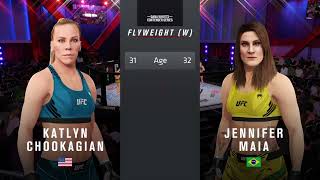 UFC Fight Night Sim Katlyn Chookagian vs Jennifer Maia [upl. by Shewmaker]