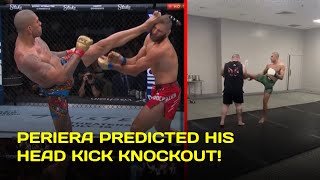 Alex Pereira PREDICTED His Head Kick Knockout In the Locker Room Before the Fight [upl. by Knoll]