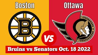 Boston Bruins vs Ottawa Senators  Live NHL Play by Play amp Chat [upl. by Lohman20]