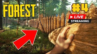 Verder met de base upgraden🪚🔨 LIVE The Forest 4  NederlandsEngels [upl. by Melli]