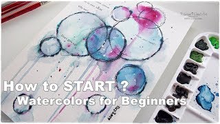 How to Start Watercolors Abstract for Beginners 4 ♡ Maremis Small Art ♡ [upl. by Winwaloe]