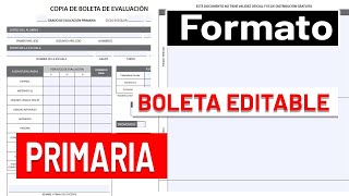 📑 Formato de Boleta de evaluación para PRIMARIA 20202021 [upl. by Cecilia58]