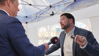 Jimmie Åkesson ger TV4 svar på tal [upl. by Naihr]