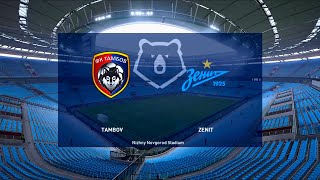 Tambov vs Zenit St Petersburg  201920 Russian Premier Liga  PES 2020 [upl. by Faina716]