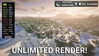 Minecraft Distant Horizons  BSL Shaders [upl. by Junna372]