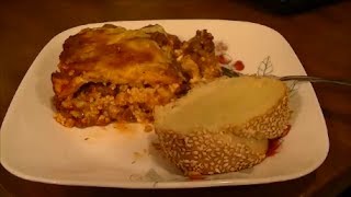 Homemade Lasagna using Ground Chuck Sausage Ricotta amp Cottage Cheese [upl. by Eyar]