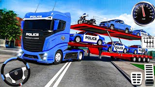 Transport Truck Police Car Driving  Police Trailer Transporter Simulator  Android Gameplay [upl. by Ella277]