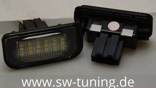 SWTuning LED Kennzeichenbeleuchtung passend für Mercedes Benz W203 limo  CL203 Coupe  CLK W209 [upl. by Latona]