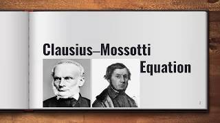 Clausius–Mossotti EquationDielectricsBTECH Applied PhysicsMSC [upl. by Hakkeber]