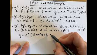 Equations différentielles second ordre coefficients constants homogènes L1 Analyse [upl. by Atinnod]