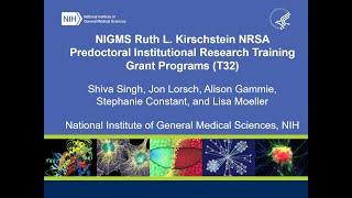 NIGMS Ruth L Kirschstein NRSA Predoctoral Institutional Research Training Grant Programs [upl. by Caswell]