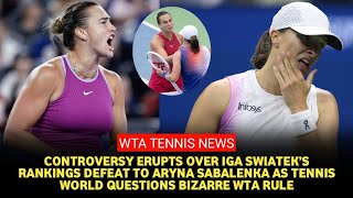 Aryna Sabalenka overtakes Iga Swiatek to reclaim WTA No 1 ranking [upl. by Cower559]