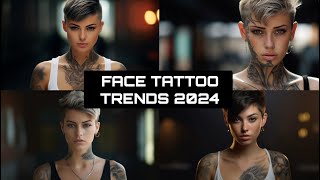 🔥Incredible Face tattoo ideas for women 2024  Tomboy short hairstyle girls [upl. by Whitehouse898]