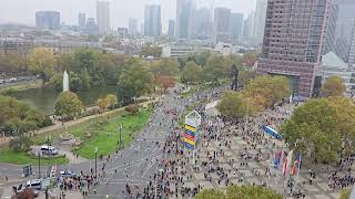 Mainova Frankfurt Marathon 2024 runners gather for the start of the race 27 October 2024 [upl. by Fasto]