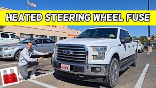 FORD F150 HEATED STEERING WHEEL FUSE LOCATION REPLACEMENT F 150 HEATED STEERING WHEEL NOT WORKING [upl. by Lose]