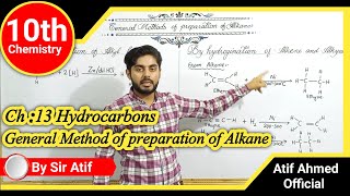 General method of preparation of Alkanes  10th class chemistry  by hydrogenation of alkene sabaq [upl. by Hsara]