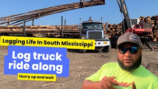 Logging Life In South Mississippi  Logtruck Ride Along [upl. by Kingsbury]