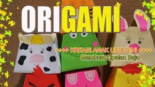 Kreasi ☃ AnakAnak ★ CARA Membuat ORIGAMI LIPATAN BAJU [upl. by Nivle592]