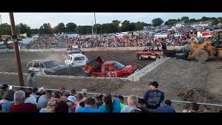 Hoagland Demolition Derby Saturday Trucks 2024 [upl. by Asertal307]