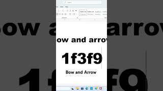 Bow and Arrow symbol in MS Word short video [upl. by Yellah]