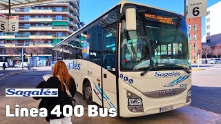 Línea 400 Bus Sagalés  España  Viaje completo [upl. by Cassidy575]