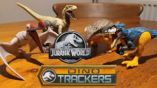 Jurassic World Dino Trackers Danger Pack Ornithocheirus Borealopelta Pyro Vraptor  Toy Review [upl. by Zeke]