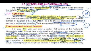 Cytoplasm And Organelles Role and Function of cytoplasm 11th biology cell biology cytoplasm n [upl. by Ghiselin]