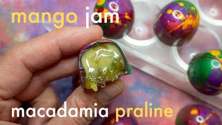 Layered Chocolate Bon Bons Recipe Macadamia Praline amp Mango Jam Magic [upl. by Dotti]