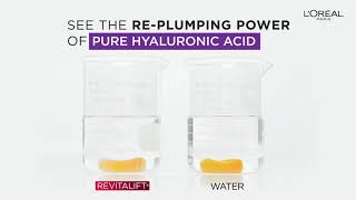 See the RePlumping Power of Pure Hyaluronic Acid Serum  LOreal Paris [upl. by Eal]