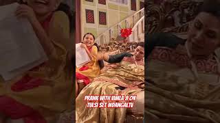 Prank with Vimla Seth on Set tulsihamaribadisayani shorts viralvideo dangaltv [upl. by Llednor]