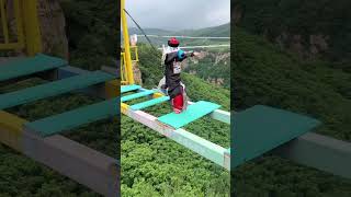 Bungee Jumping With Rope In Beautiful PlaceAsmr Bungee Jumping shorts [upl. by Attenal]