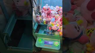 Cute mini Kirby Claw machine win clawmachine clawcatcher cranegame kirbyplushtoy [upl. by Waldon]