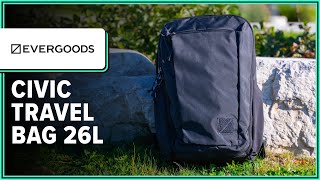 EVERGOODS Civic Travel Bag 26L CTB26 Review 2 Weeks of Use [upl. by Filberto133]