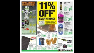 Menards 11 OFF Everything Flyer Ad MailIn After Rebate Deals Sale 0908202209182022Week 30 [upl. by Nivrad]