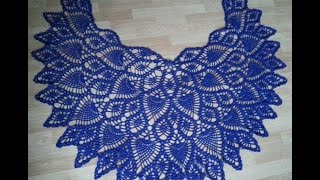 SZYDEŁKOWA CHUSTA WZOREM quotANANASÓWquot rzędy 4142 CROCHET PINEAPPLE SHAWL [upl. by Ahsal389]