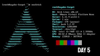 Installing Arch Linux until i get a girlfriend  Day 5 [upl. by Fauver]