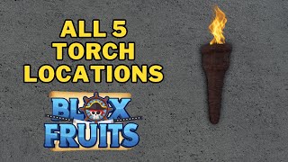 Where To Find Torches for Tushita Puzzle  All 5 Torch Locations  Blox Fruits [upl. by Pearla988]