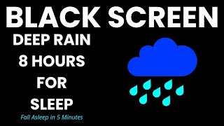 Heavy Rain Dark Screen Soothes Sleep  Gentle Rain to Relaxation amp Beat Insomnia Black Screen [upl. by Anyad]