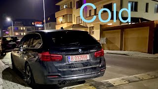 BMW 320d F31 3series B47 187000 km diesel cold start 5C [upl. by Aliet]