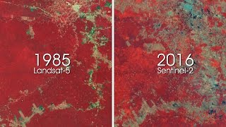 ESA shows 30 years of deforestation in Amazon rainforest [upl. by Flannery]