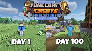 I Survived 100 Days in Minecraft Create Mod [upl. by Erret393]