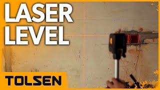 TOLSEN Cross Line Laser with SelfLeveling Vertical and Horizontal Line [upl. by Jordanson247]