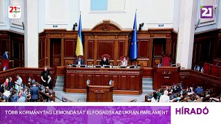 Több kormánytag lemondását elfogadta az ukrán parlament [upl. by Leahcam]