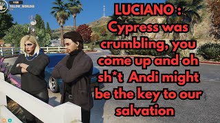 CYPRESS DRAMA Andi lets Luciano know how Gigi made her UNCOMFORTABLE l NoPixel l GTA RP [upl. by Silera]