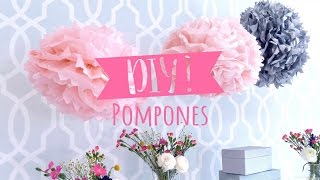 Cómo hacer pompones de papel de seda gigantes  DIY Westwing [upl. by Ydnahs]