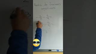 Resta de dos fracciones negativas aritmética matemáticas maths [upl. by Meehyrb533]