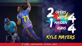 Kyle Mayers 4 wickets for 4 runs in UNBELIEVABLE spell  Key Player Highlights  CPL 2022 [upl. by Mccomb]