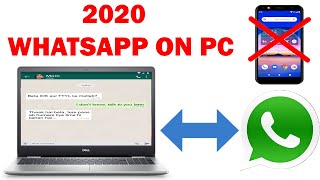 How to Install Whatsapp on Your Laptop or PC 2020 [upl. by Bren]