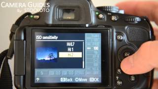 How to set ISO on a Nikon D5100  D5200 D5300 [upl. by Britte]