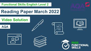 Pass Functional Skills  AQA Reading March 2020 Level 2 Video Solution [upl. by Rene]